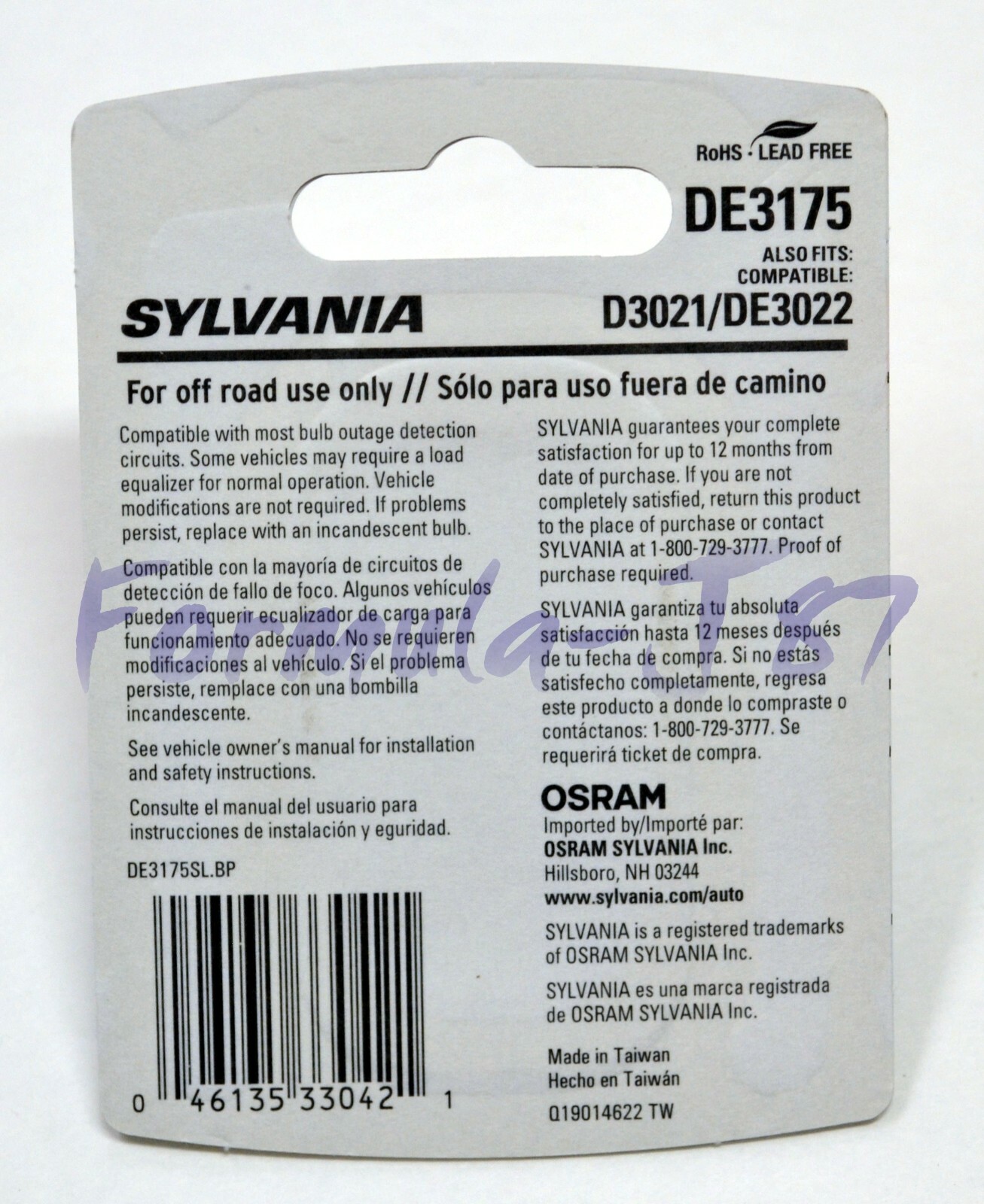 Sylvania Premium LED Light De3175 White Two Bulbs Interior Dome Replacement Lamp