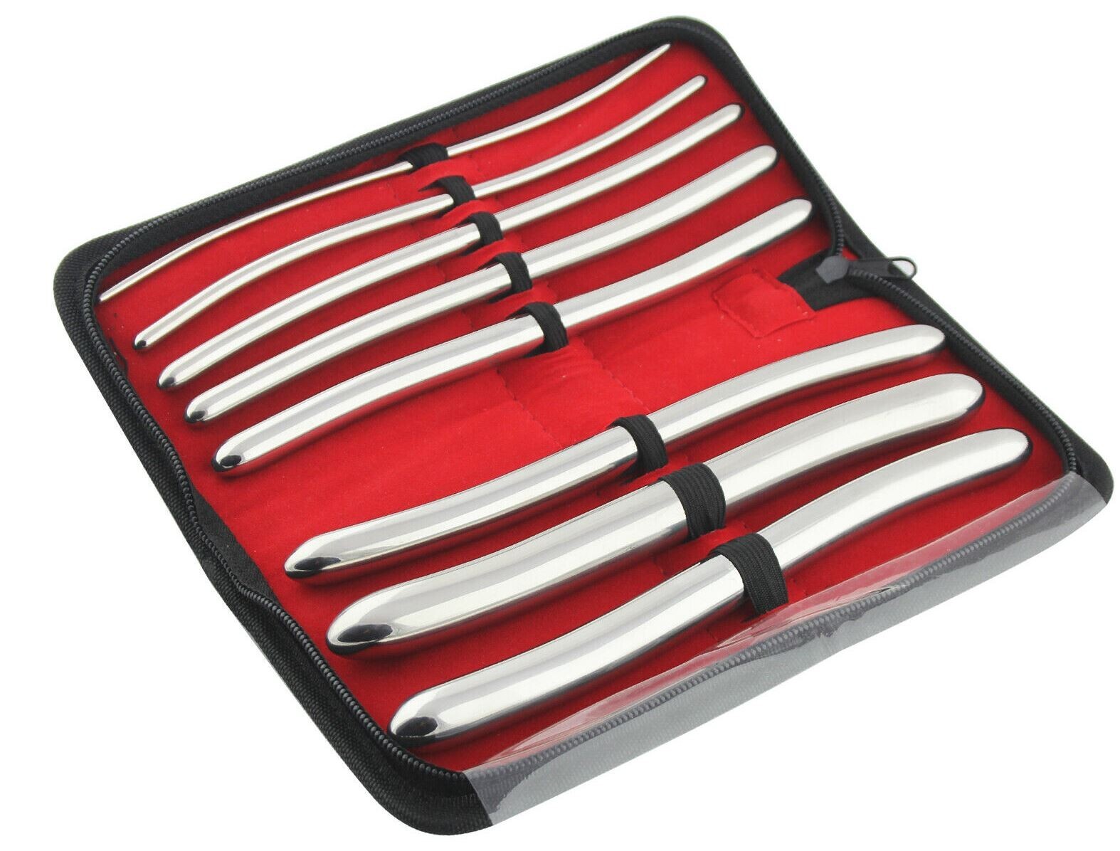 Hegar Dilators 8 Pcs Set Double Ended Stainless Steel & Black Zipper Case
