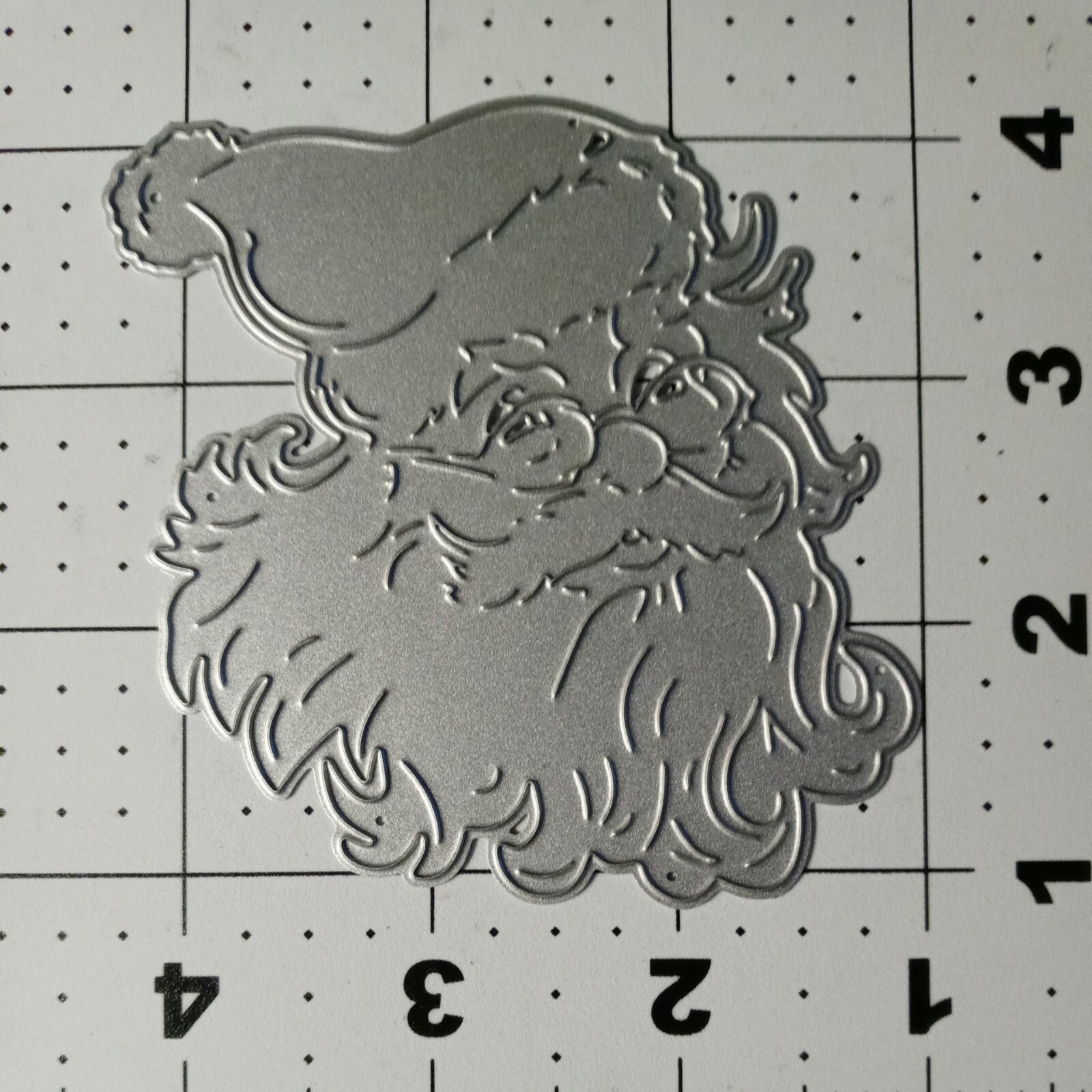 Universal Thin Metal Die Cut Tool Emboss Christmas Santa Face hat beard glasses
