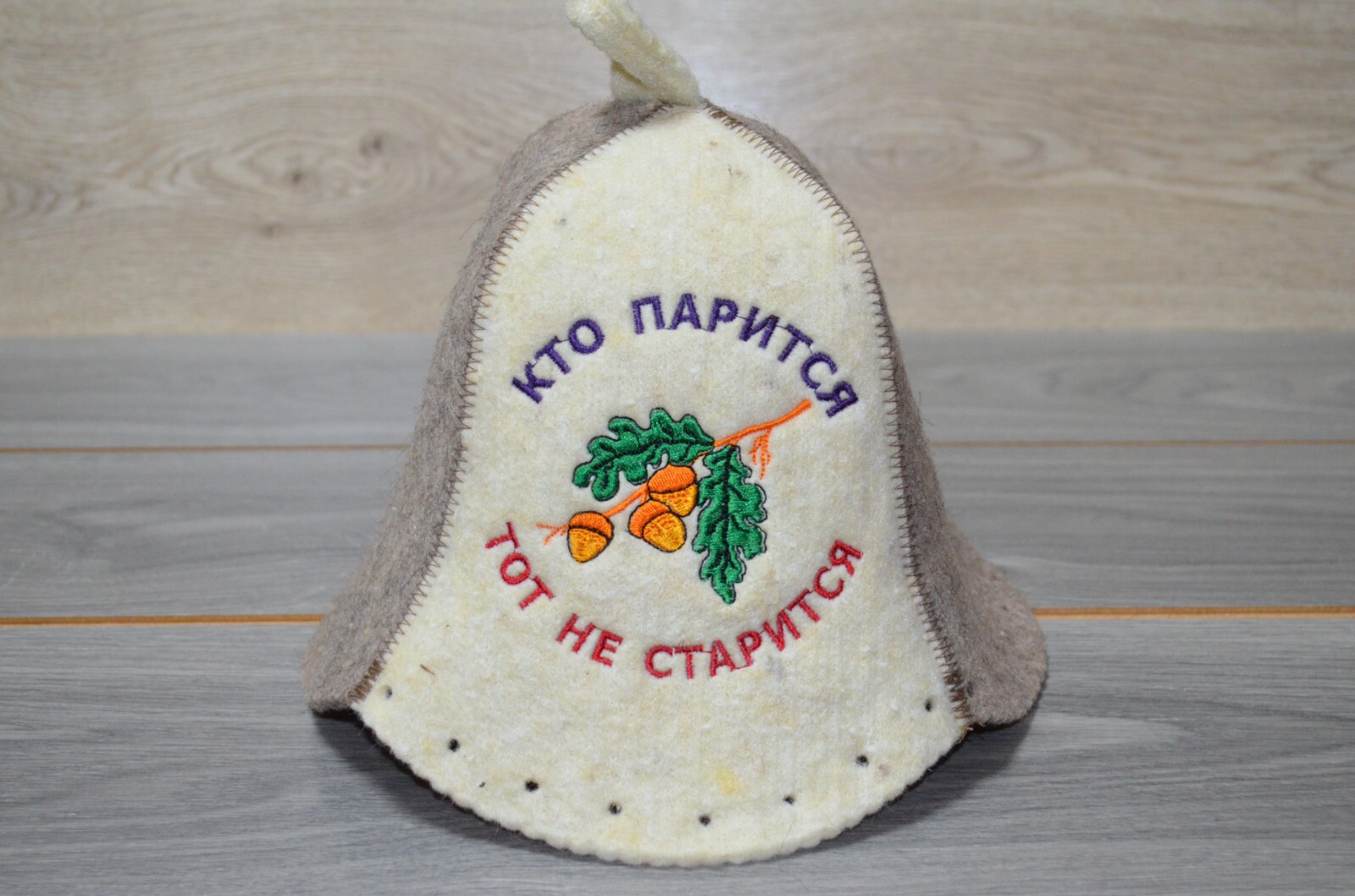 Sauna Hat 100% wool Банна шапка Кто парится тот не старится