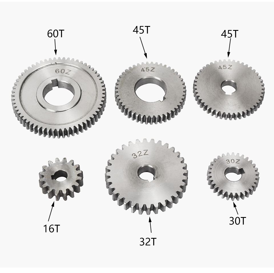 6Pc Change Gear Set For SIEG X1/SX1/SX1L/SOGI S1-16/Little Milling 1 Micro Mill