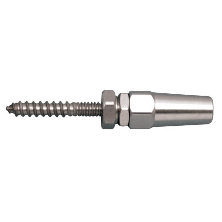 STAINLESS QUICK ATTACH WOOD STUD, 5/16"X3/16", 316 SS