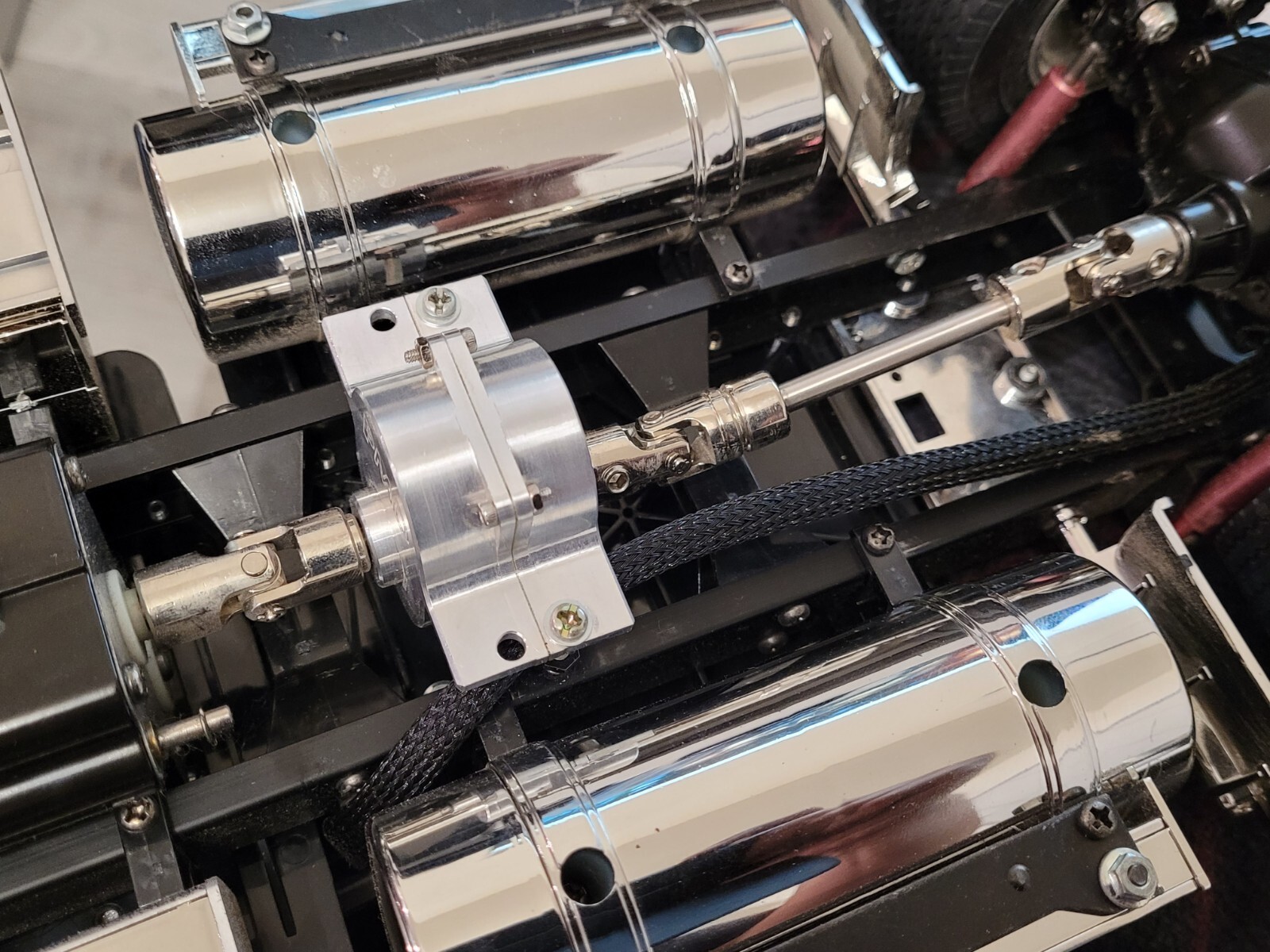Speed Reduction 4:1 Auxiliary Transmission Gear Box Tamiya 1/14 Semi King Hauler