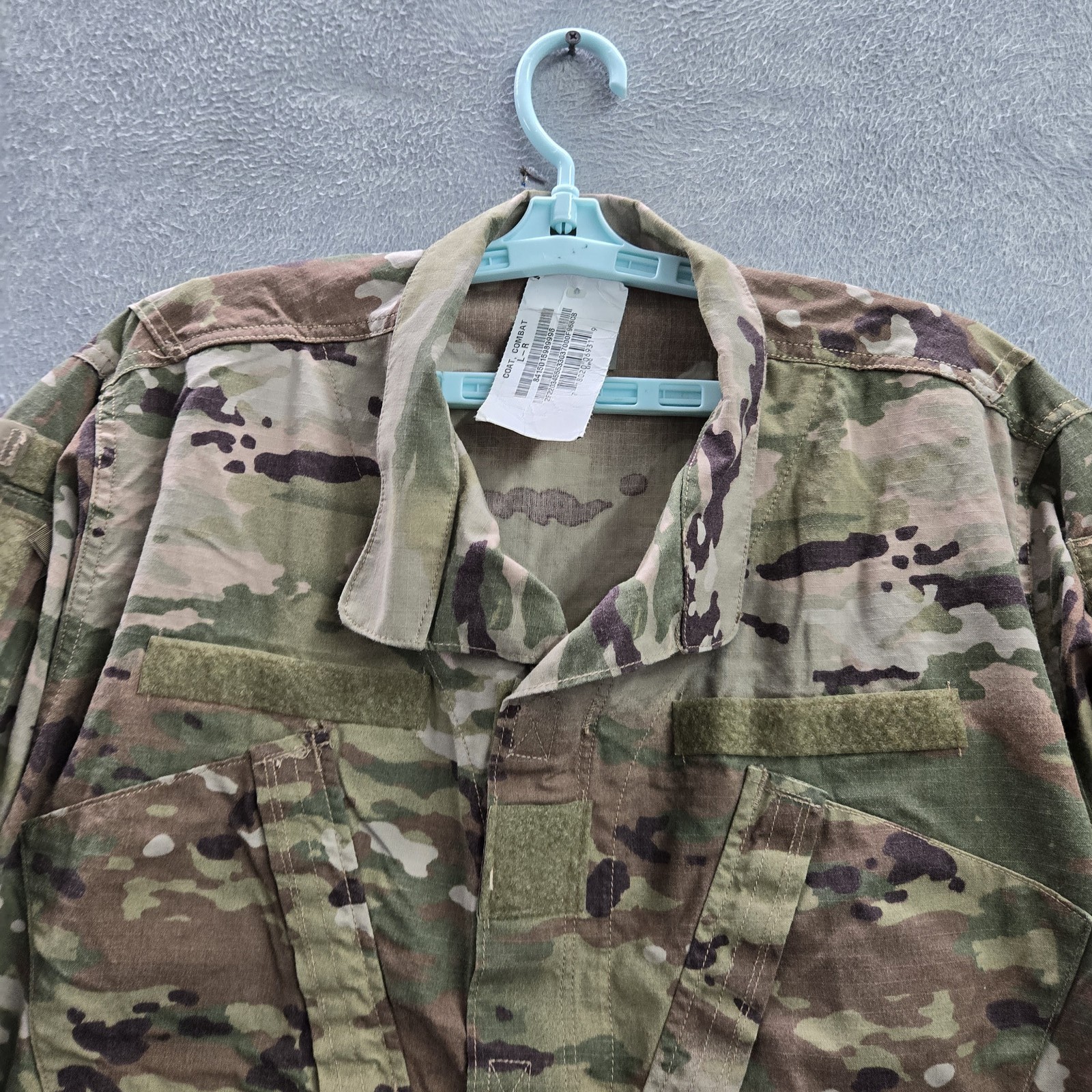 US Army Men Jacket L Camouflage Field Coat Ripstop Combat