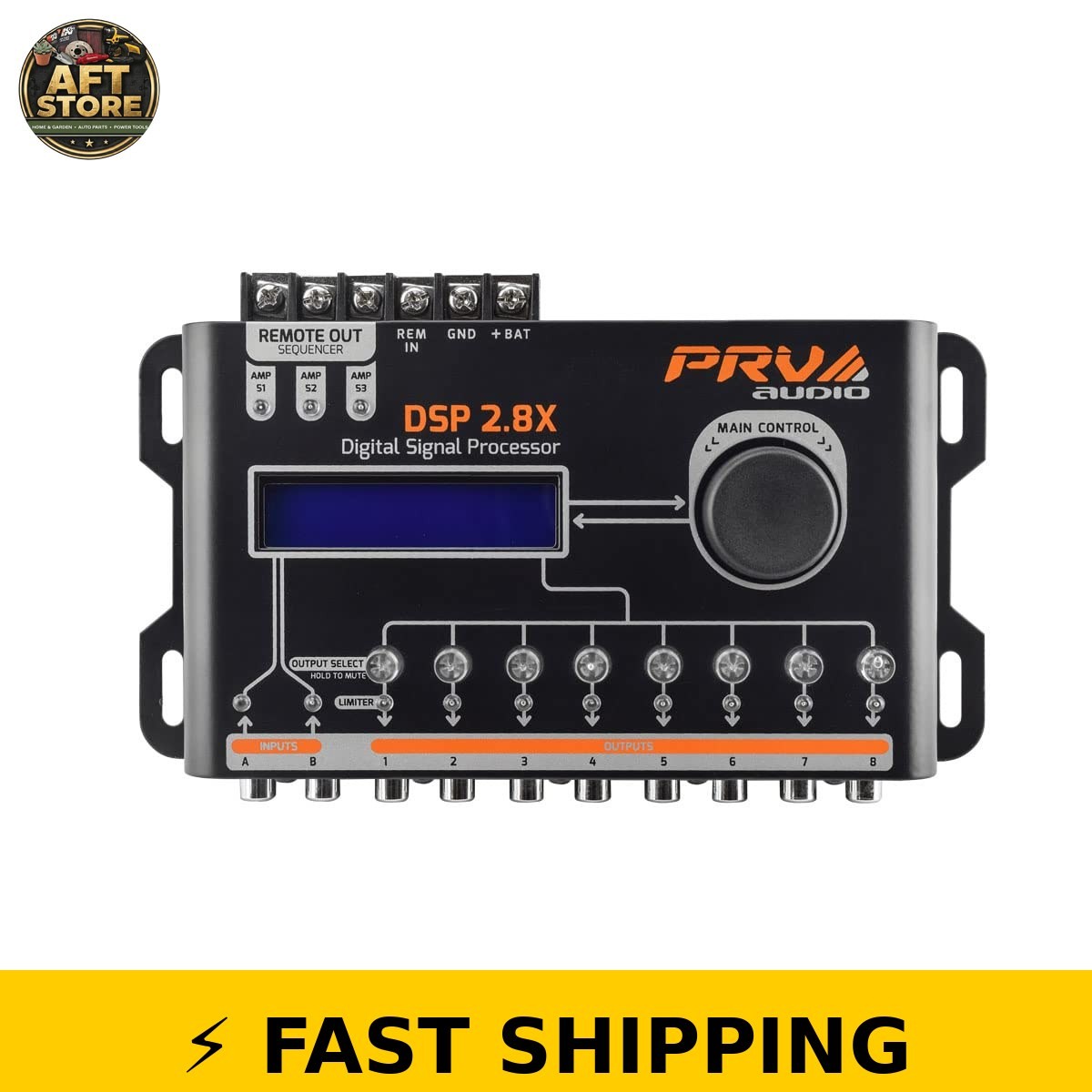 PRV AUDIO DSP 2.8X Digital Crossover & Equalizer - 8 Channel Processor