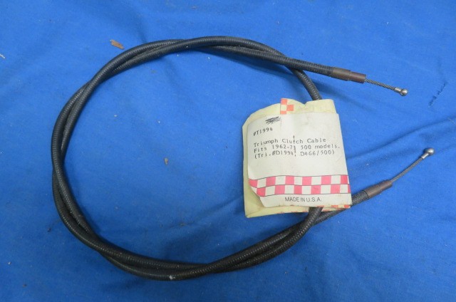 OEM Clutch Cable, 1962-73 Triumph 500cc Twin w USA Bars 1963-68 650cc # 60-1994