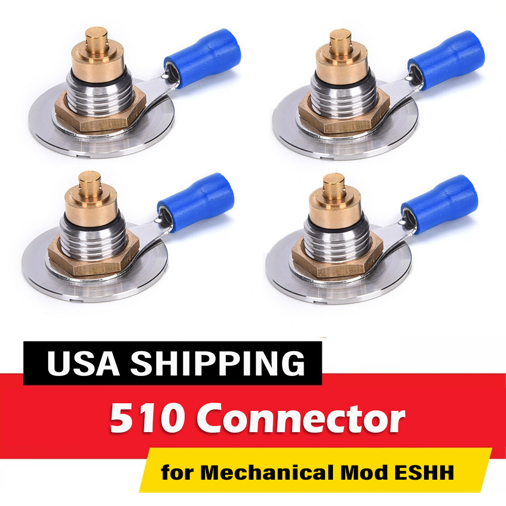 2/4X DIY Connector Spring Loaded 510 Connector For Mechanical Mod Conne-hf