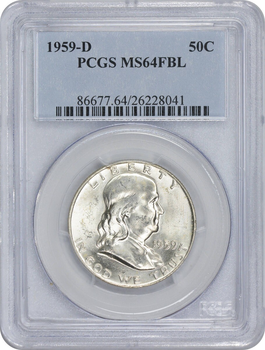 1959-D Franklin Half Dollar MS64FBL PCGS