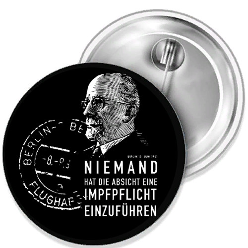 No one intends to introduce compulsory vaccination button badge pin 38mm