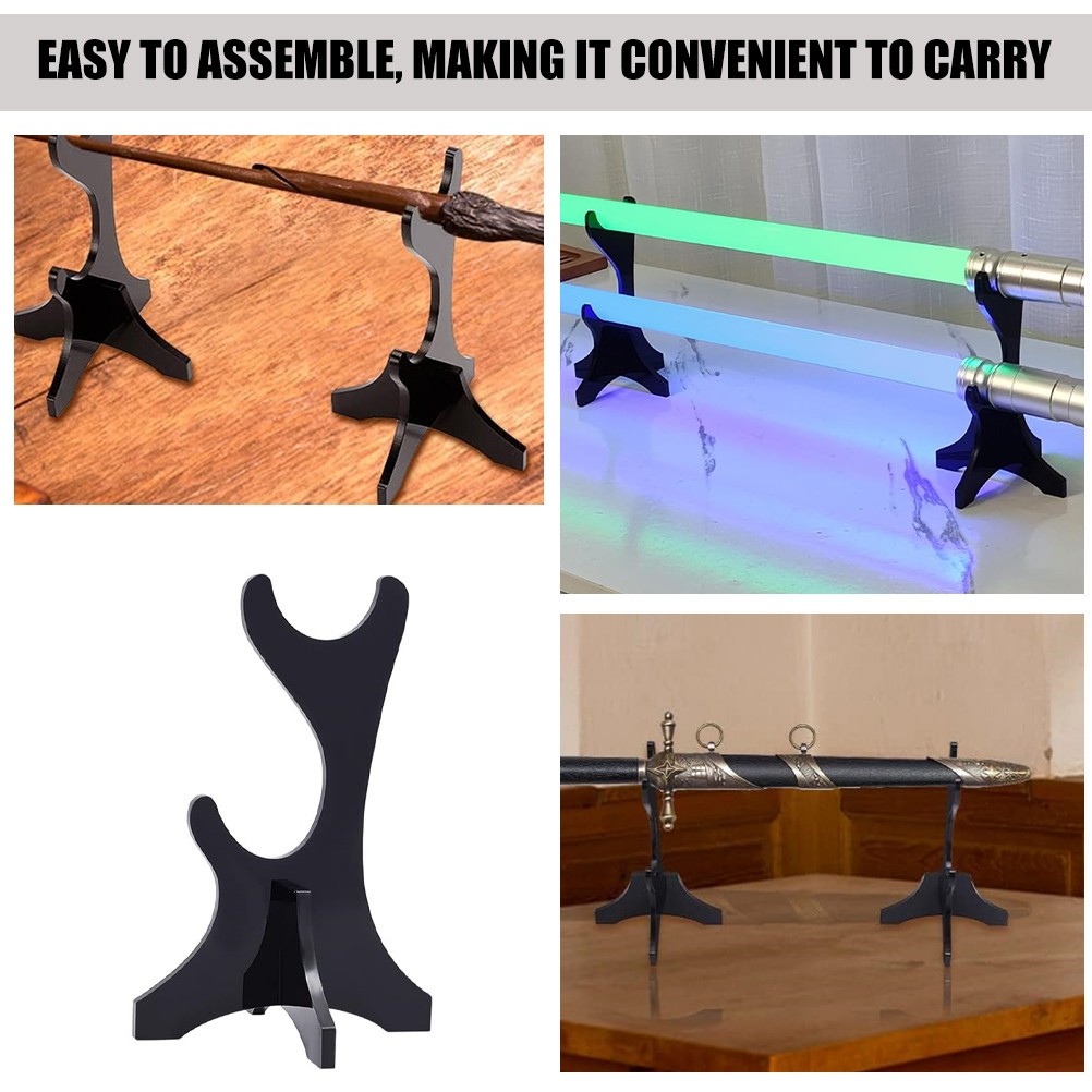 Desktop Sword Display Stand 2Pcs Acrylic For Preventing Items From Falling