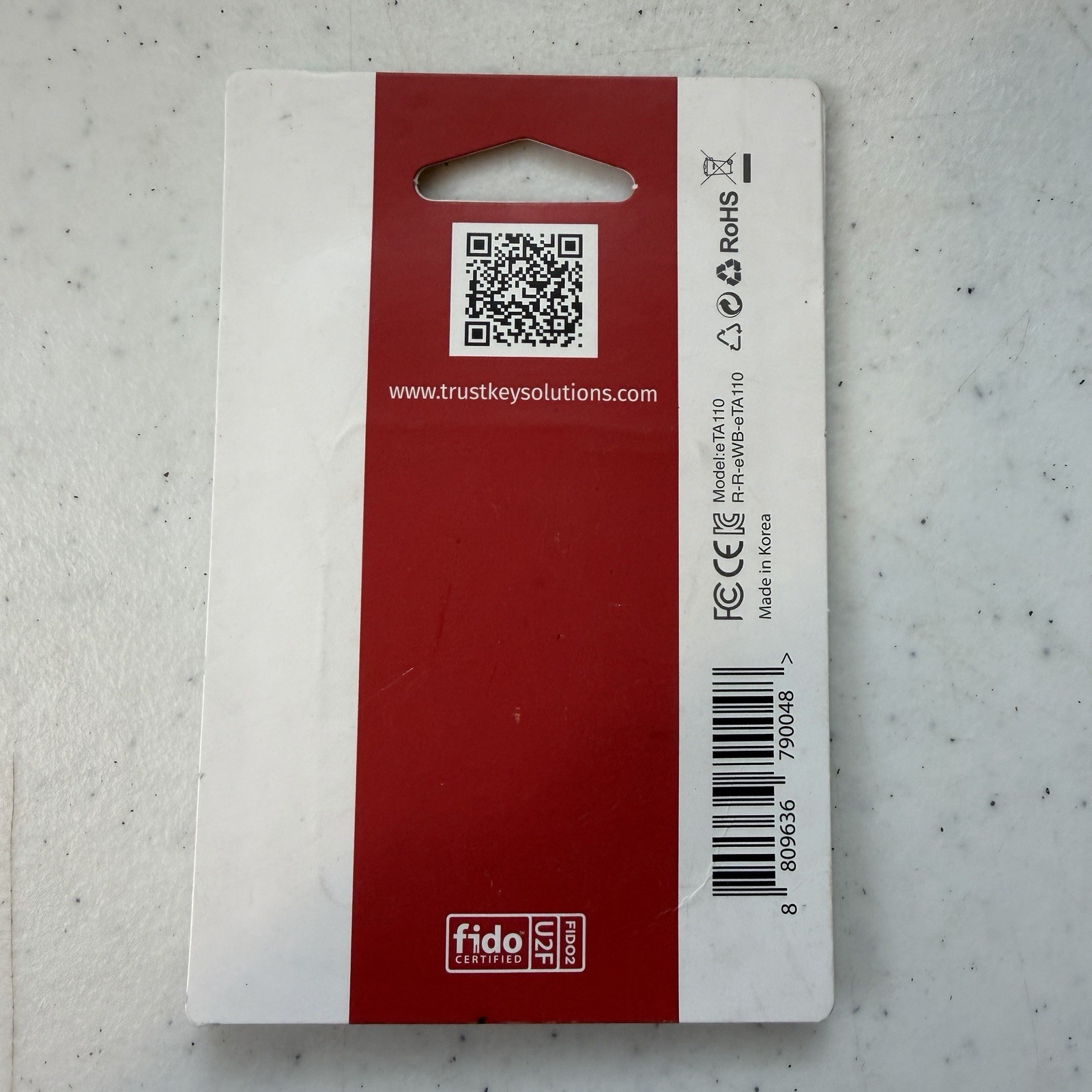 FIDO Security Key TrustKey T110 FIDO2 U2F Two Factor Authentication USB Key Type