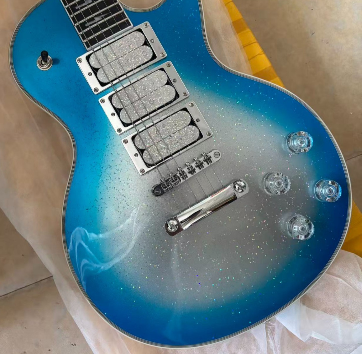 Blue Silver Star澜 Custom 6-string Electric Guitar - Free Shipping Included