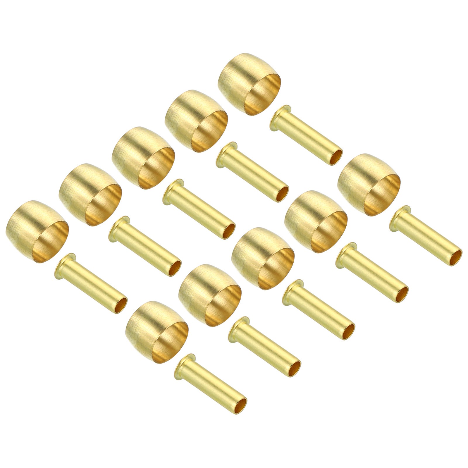 6mm Tube OD Brass Compression Sleeve Ferrules Brass Ferrule Insert Fitting Kit