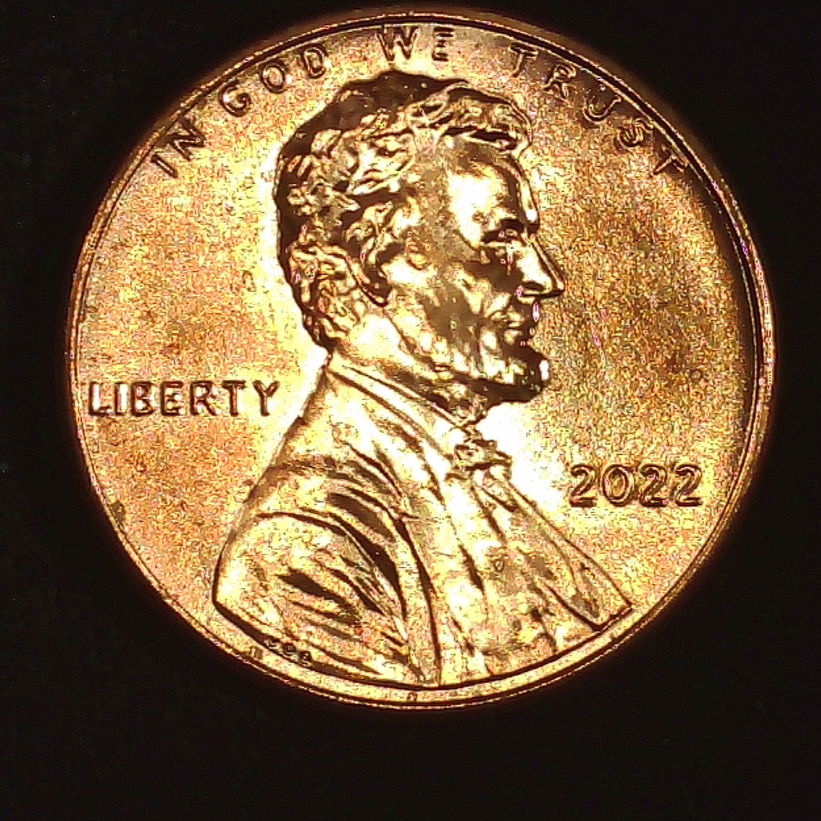2022 P Lincoln spike Head Penny Red high luster