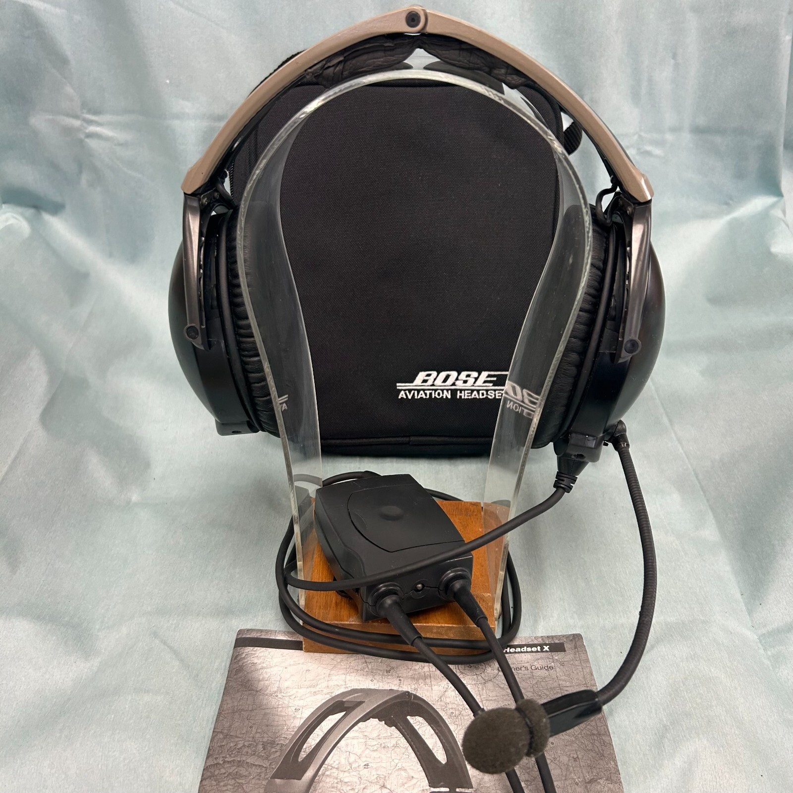 Bose X Aviation Dual GA Plugs ANR Noise Cancelling Headset AHX-02 + Case + Guide