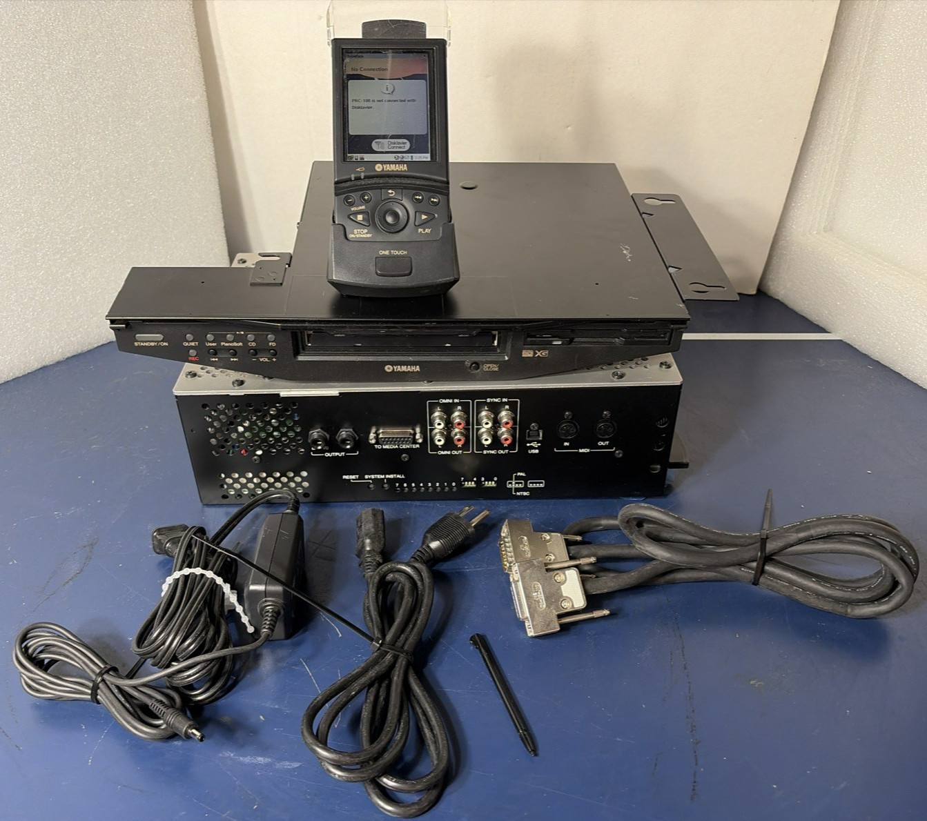 Yamaha Disklavier w/ DIO-100 (i/o center) , DMC-100 Media, PRC-100-controller