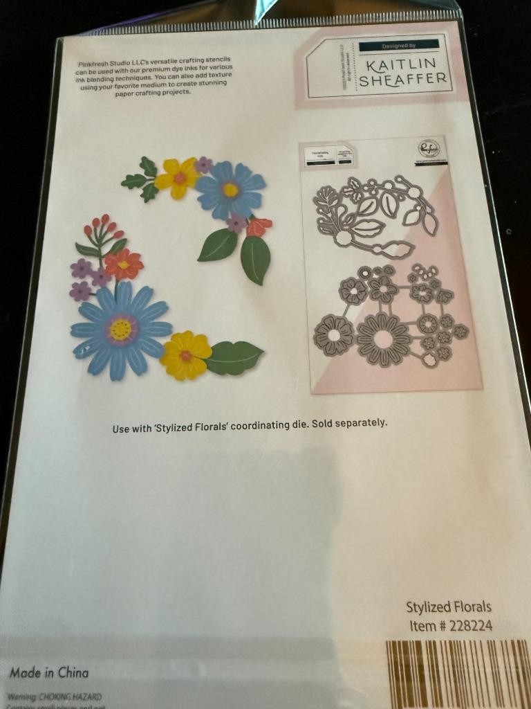 NIP Pink Fresh Stencil Set - STYLIZED FLORALS