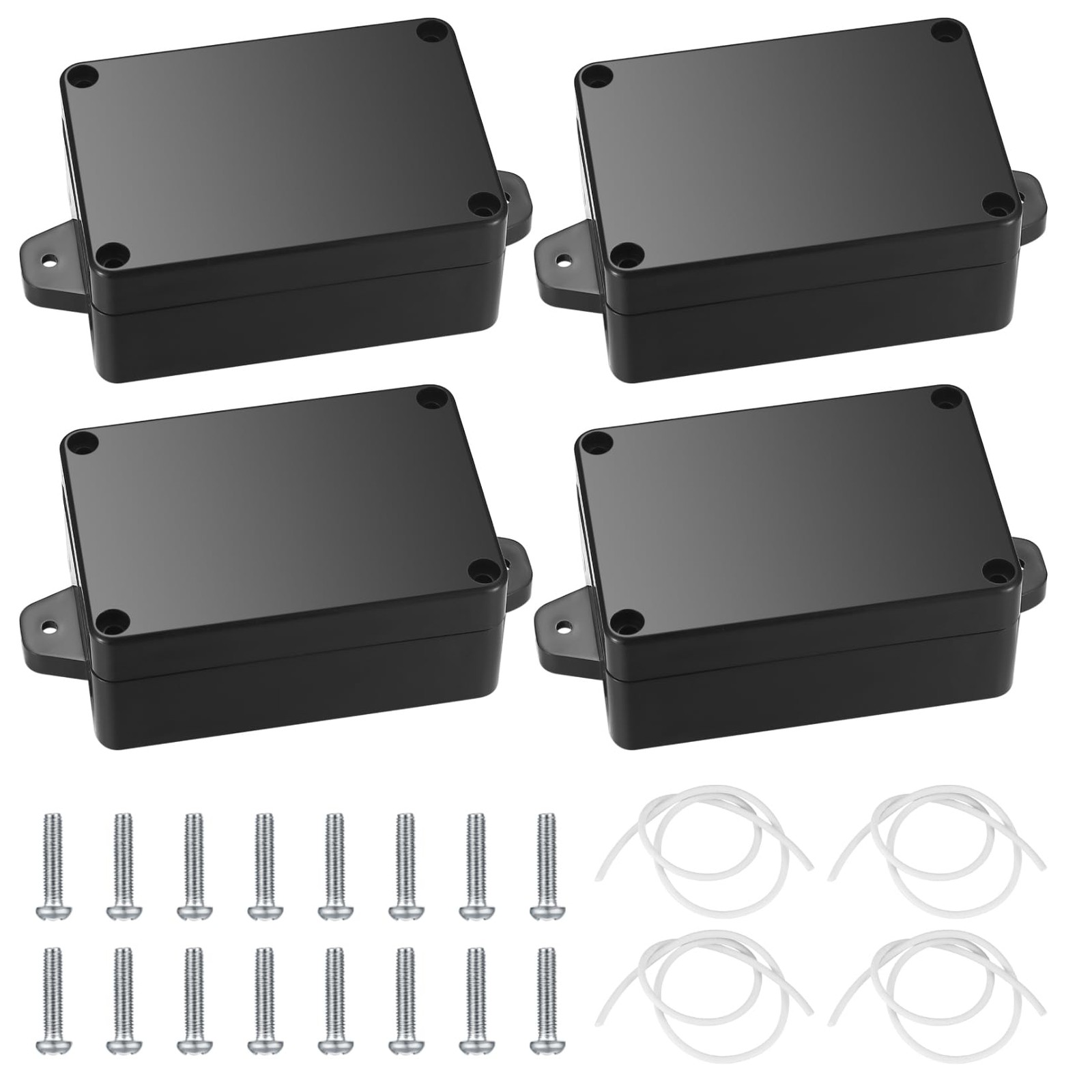 Project Box, 4Pcs Junction Boxes, IP65 Waterproof Electrical Boxes, ABS Plastic
