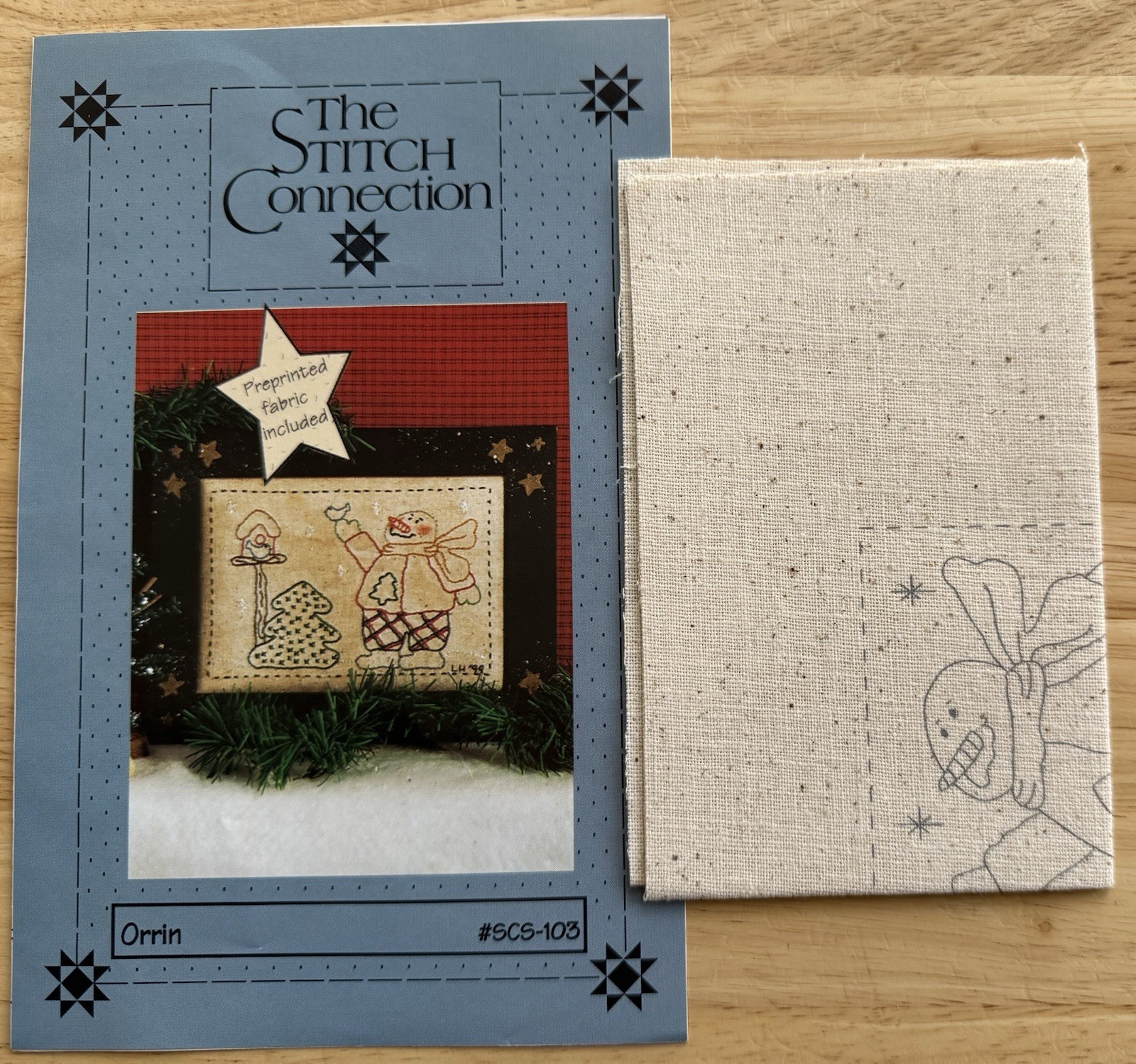 The Stitch Connection 4”x6” ORRIN Embroidery Pattern & Pre Printed Cloth