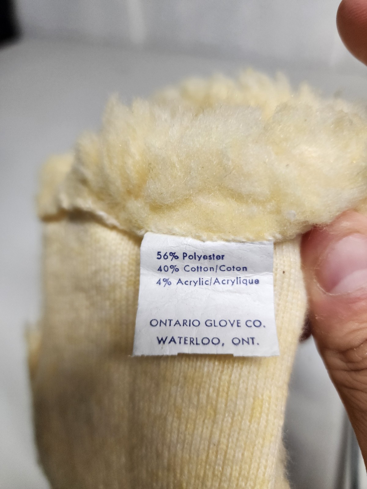 Vintage Ontario Mittens Removeable Inserts Tan Womens Medium To Large