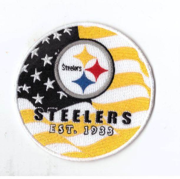 New 3 1/2" Pittsburgh Steelers Est 1933 Iron on Patch Free Ship