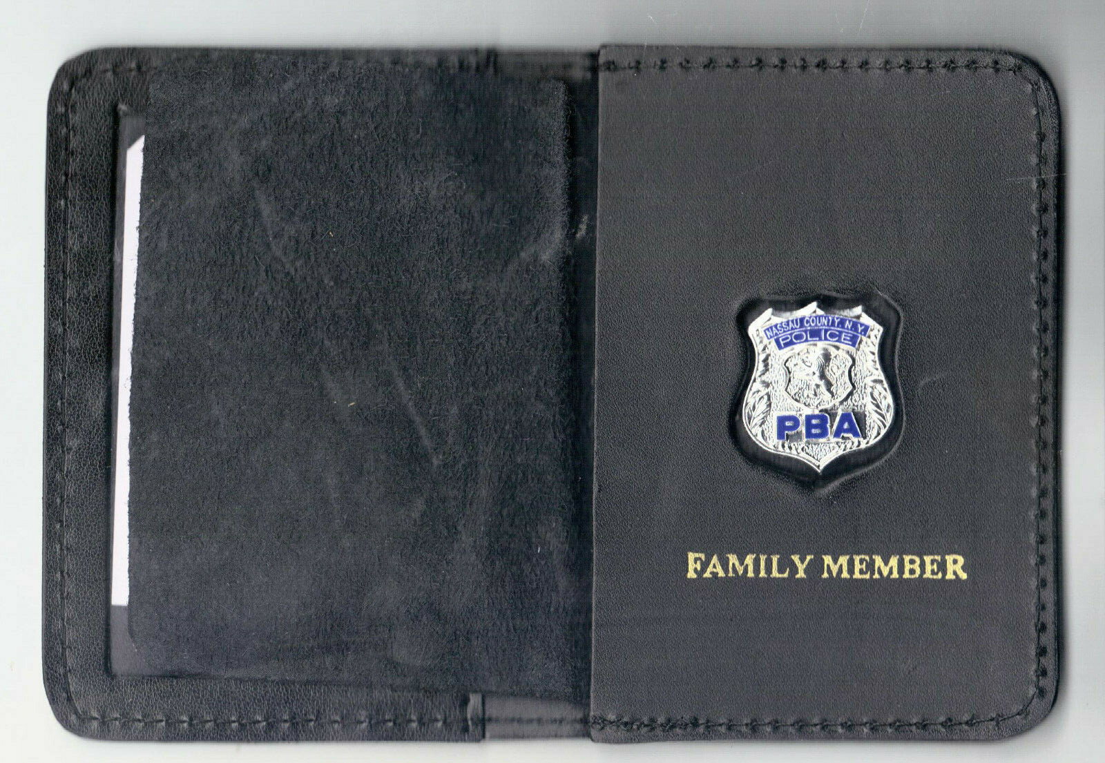 Nassau County Police (NY) Officers Family Member Book Wallet with Union mini Pin