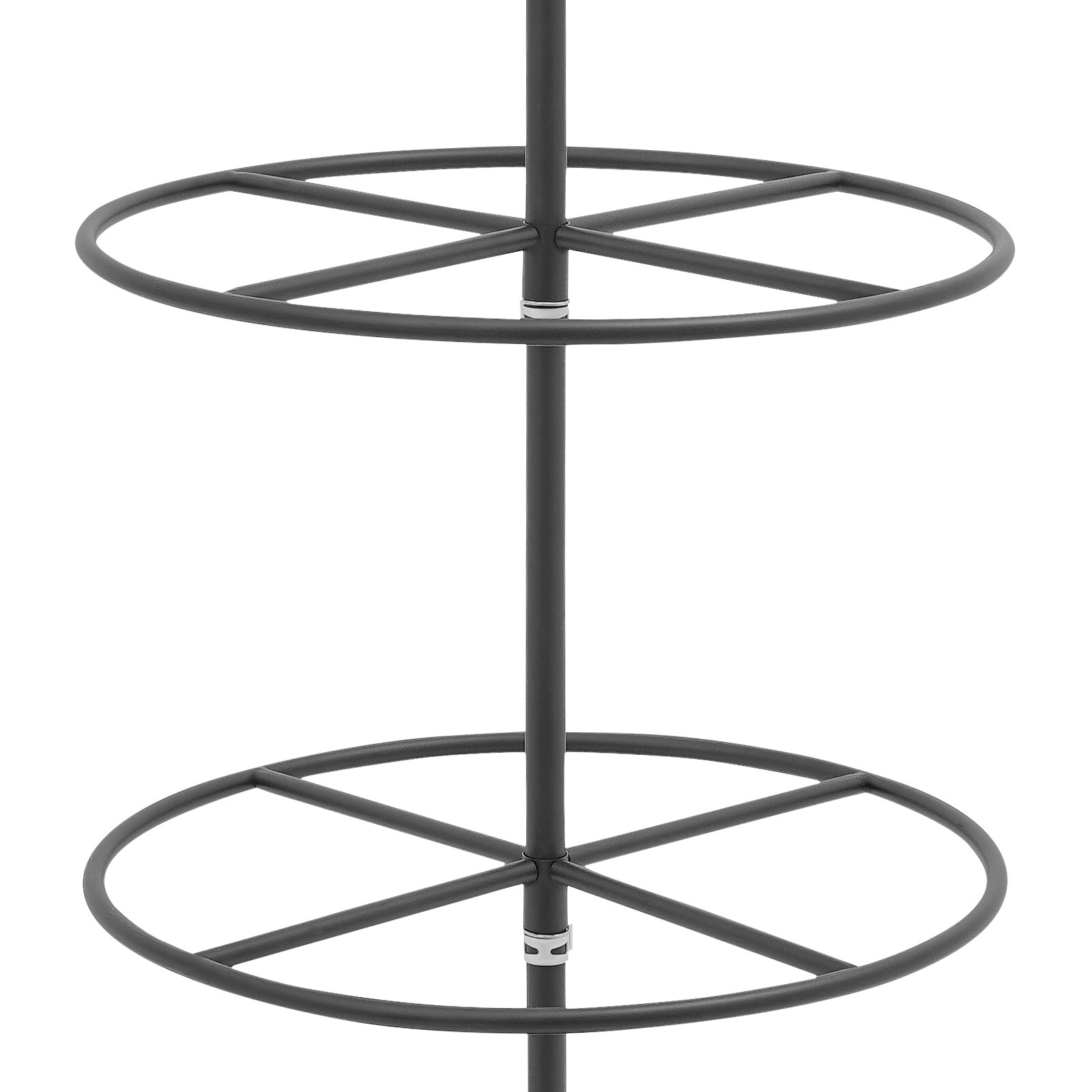 Black Rotatable Round Display Round Clothing Rack Metal Clothes Hanging Rack