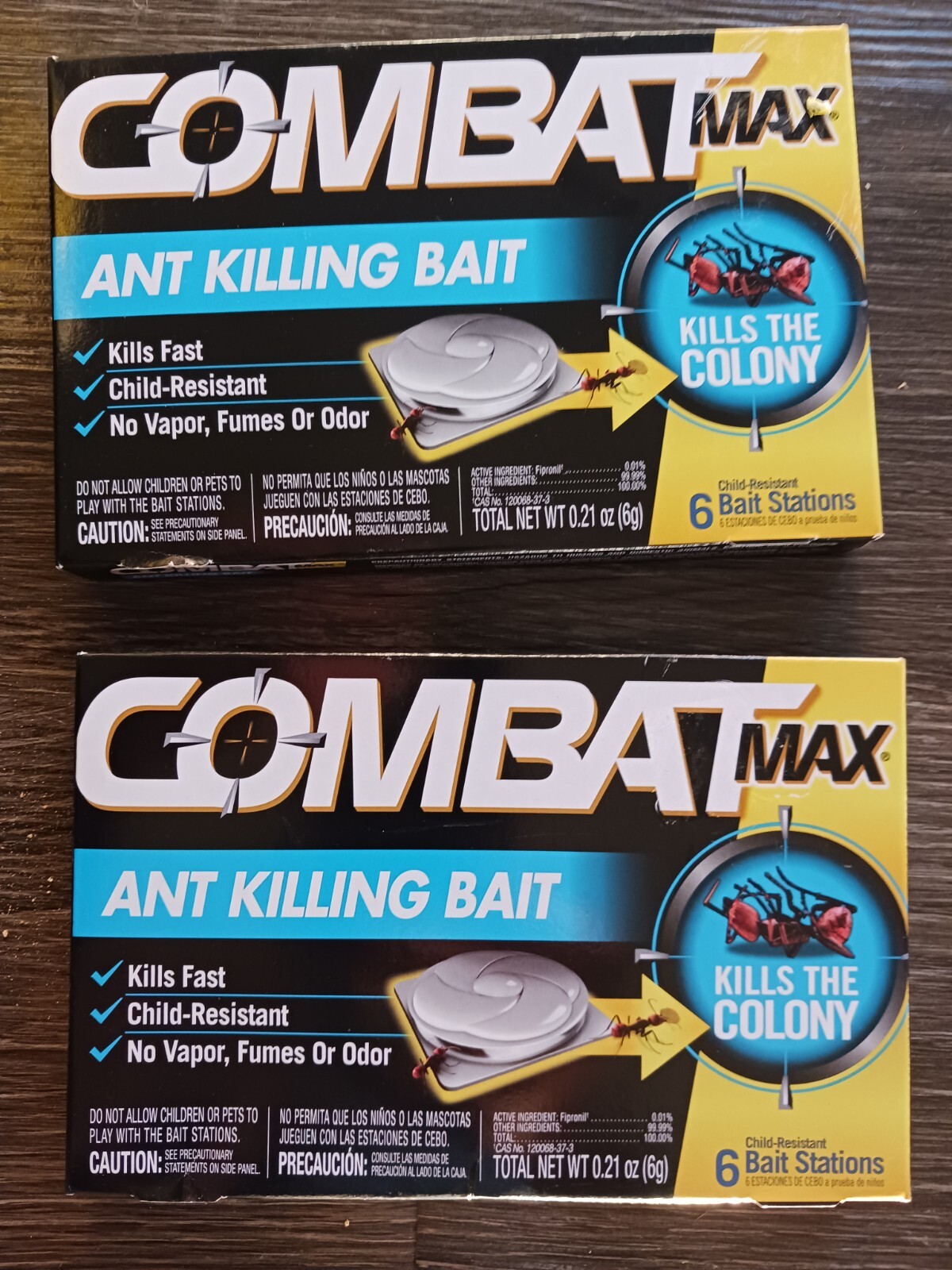 2 Pack COMBAT MAX 12 Bait Stations ANT KILLER In & Outdoor
