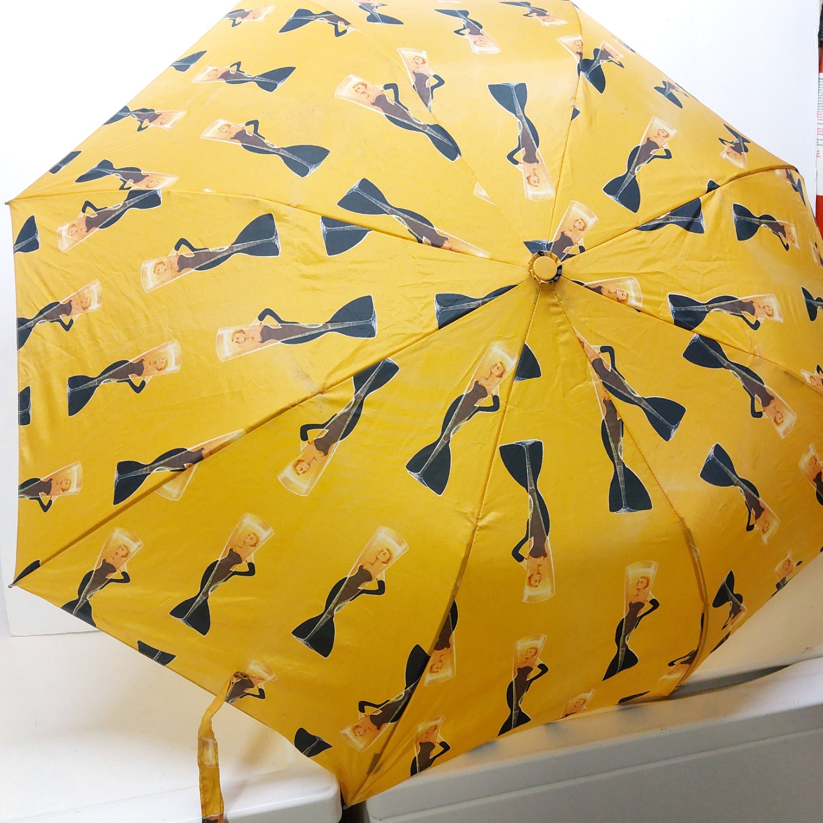 Clipper Mist by London Fog Pinup Print Umbrella W/ Woman & Champagne Glass