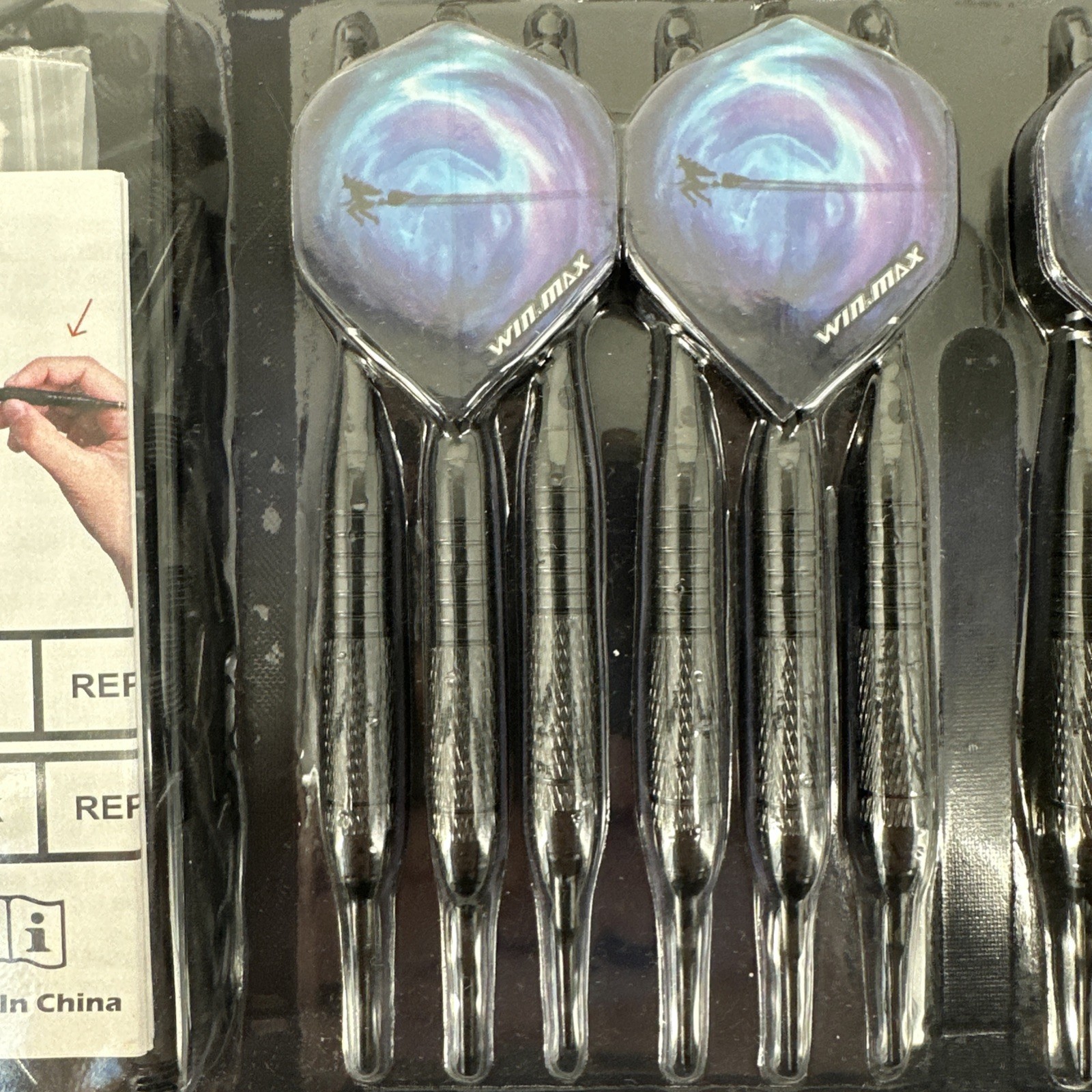 WIN.MAX Darts Plastic Soft Tip Set 12 Pcs 18 Gram with 100 Extra Tips NEW SEALED