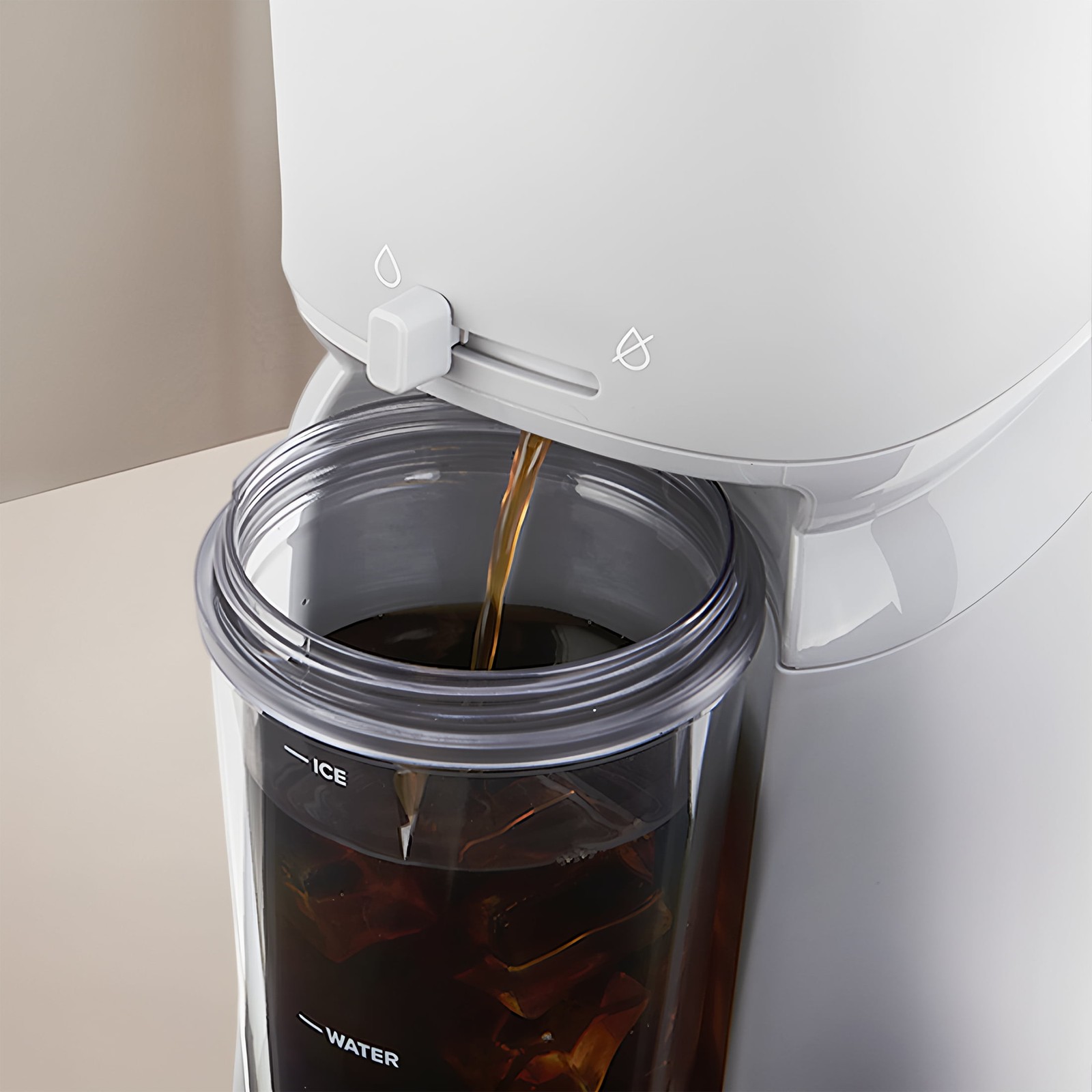 Single Serve Iced Coffee Maker Soft Silver