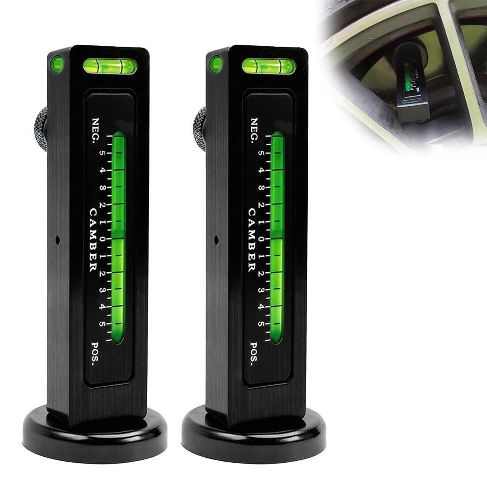 Adjustable Magnetic Camber Caster Gauge - Universal Wheel Alignment Tool, 2-Pack