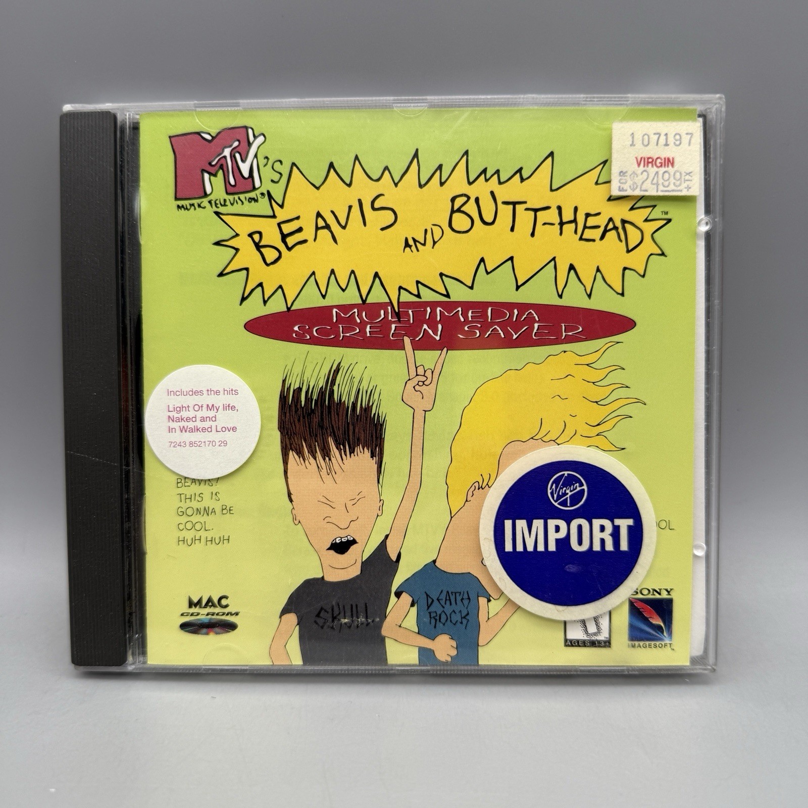 Beavis And Butt-Head Multimedia Screen Saver CD-ROM 1994 Vintage MTV