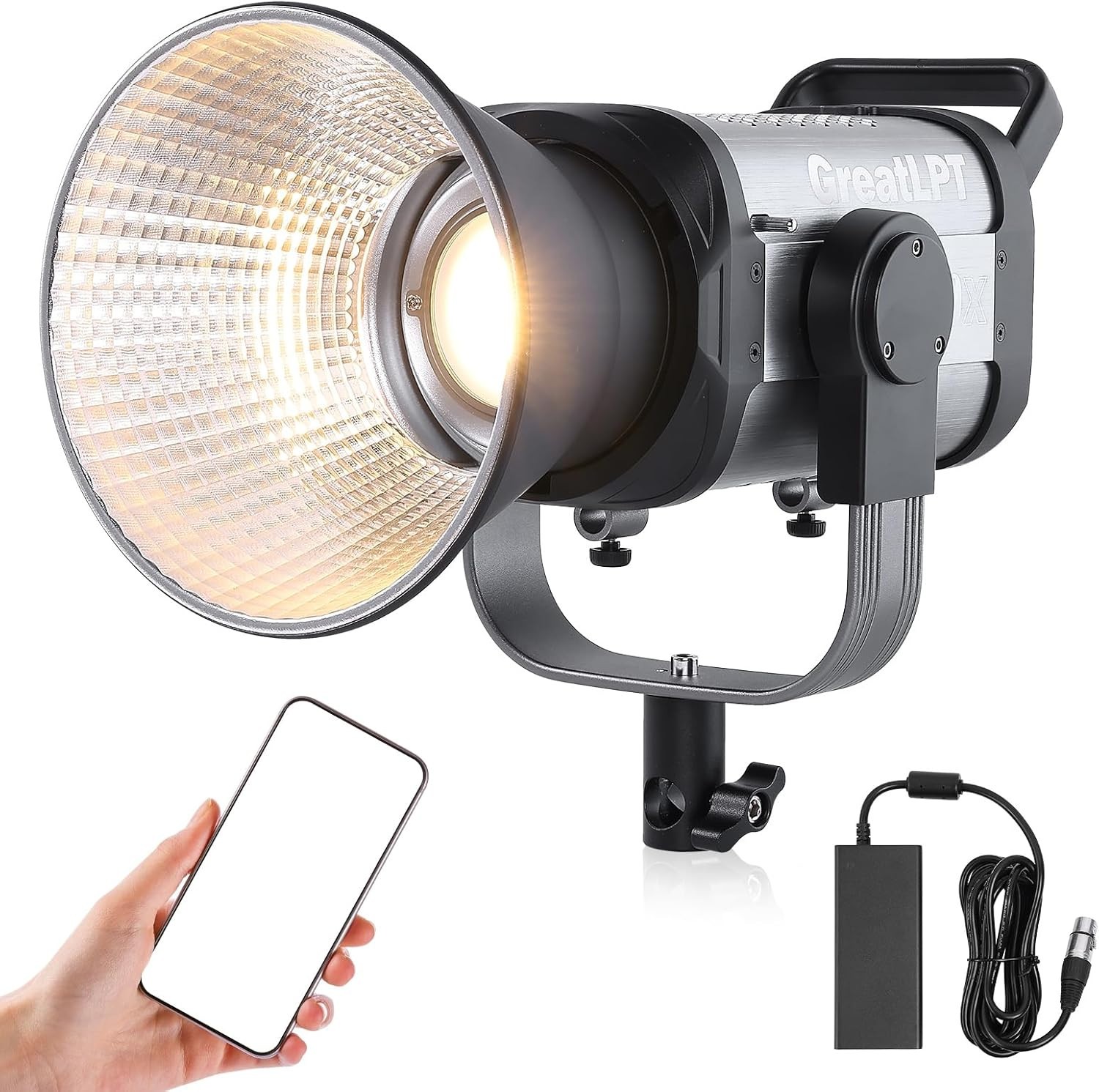110W LED Video Light with APP Control, Bi-Color COB Video Light 2500K-8500K