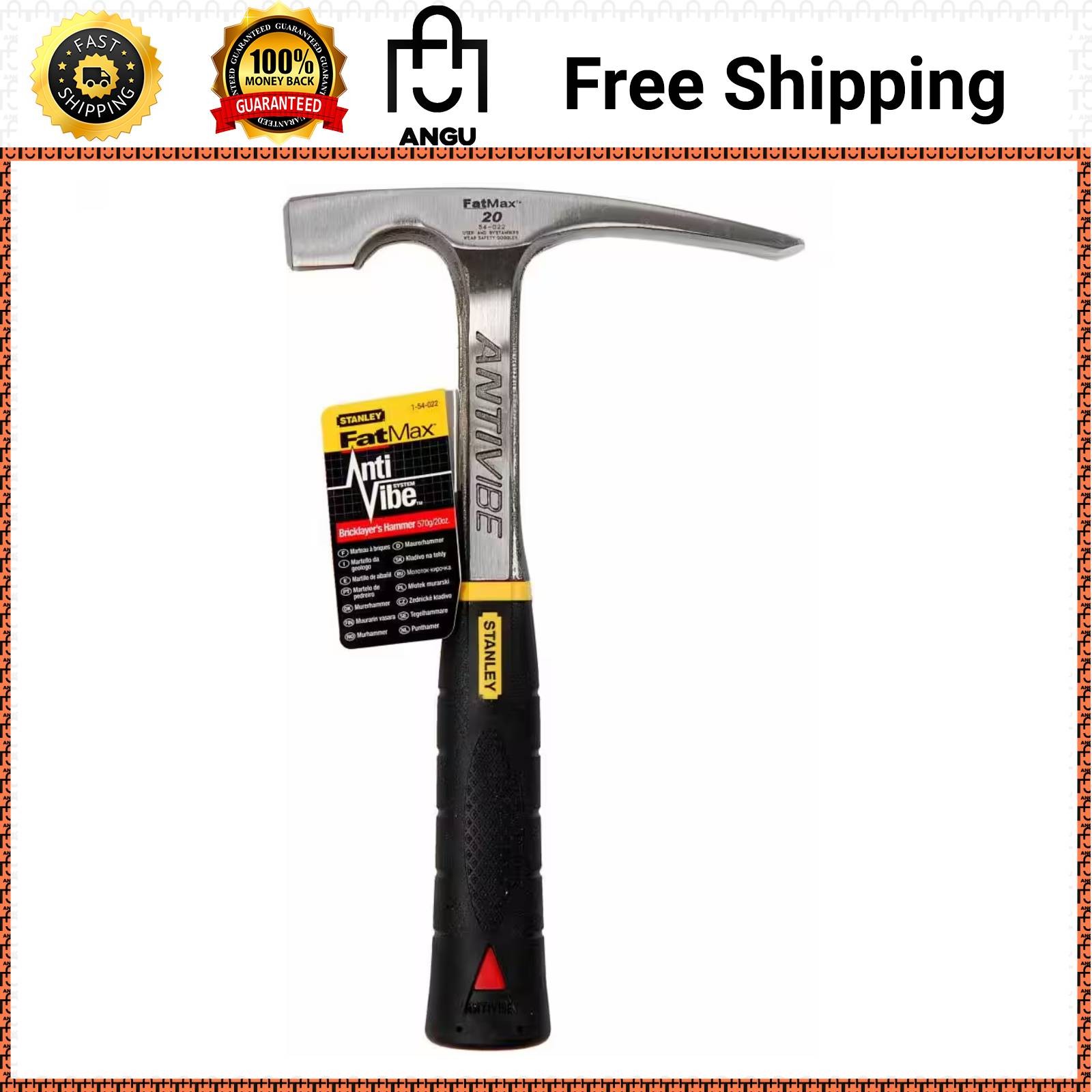 FatMax 20 oz. 11 in. AntiVibe Brick Hammer w/ Rubber Grip Handle