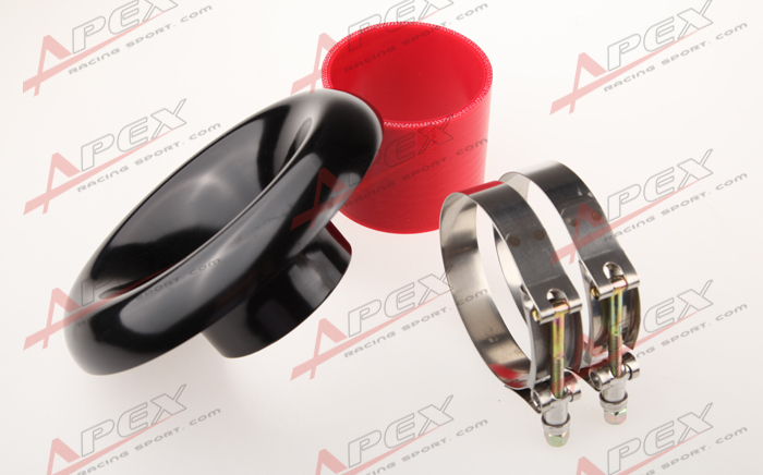 3" INCH BLACK UNIVERSAL VELOCITY STACK FOR COLD/RAM ENGINE AIR INTAKE/TURBO HORN