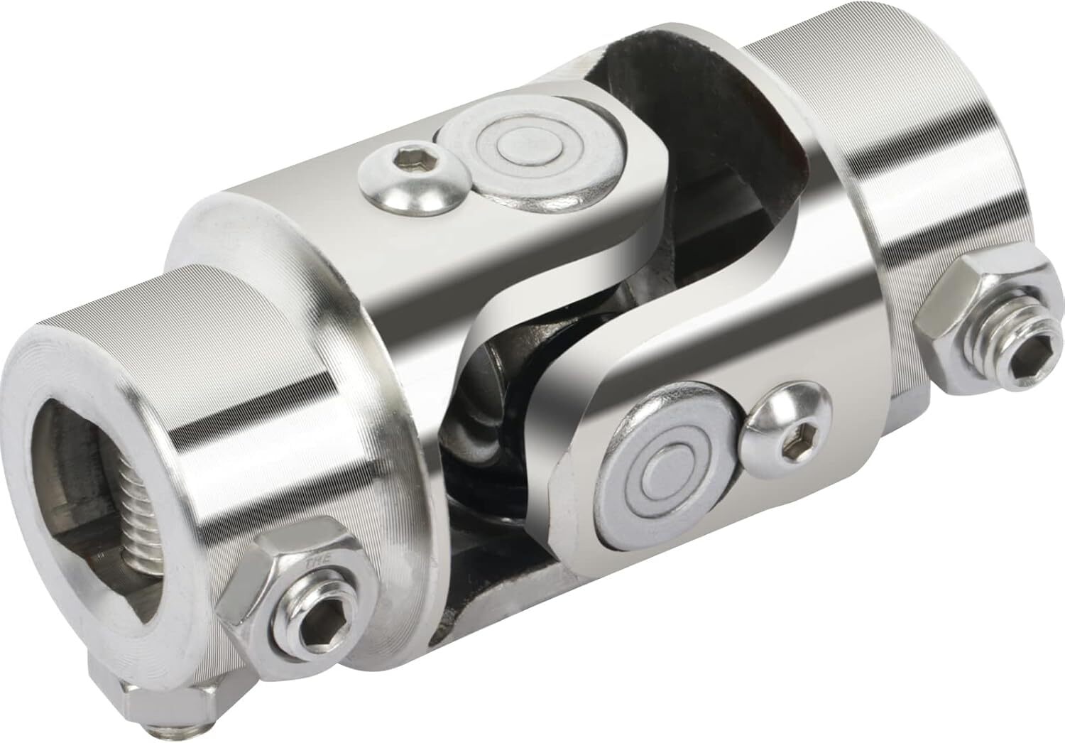 New 3/4" DD X 3/4" DD Universal Steering Chrome Single U Joint Shaft
