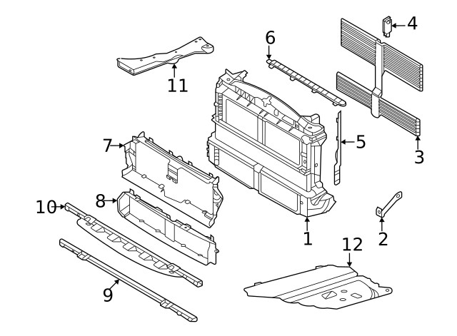 Genuine Ford Radiator Support Bracket NZ6Z-8182-A