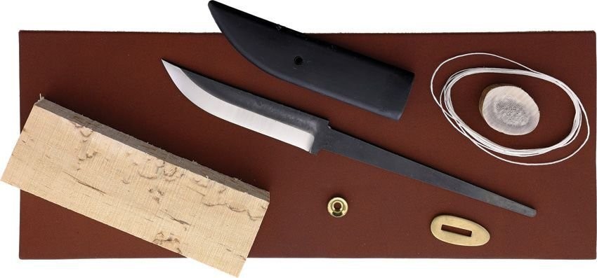 Casstrom Puukko Knife Kit 4.75" Steel Blade Bolster / Rivet / Spacer - OS14090