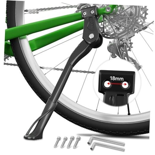 18mm Hole Spacing Bike Kickstand for 26-29 Inch Adult Bike - Adjustable