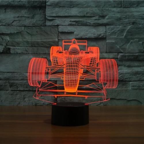 Auto 7-Color Changing Racing Car 3D Illusion LED Table Night Light Smart Touch