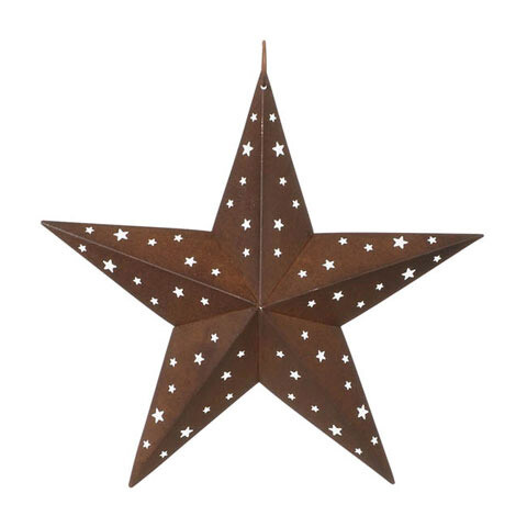 Darice Tin Star with Star Cutouts - 8 inches