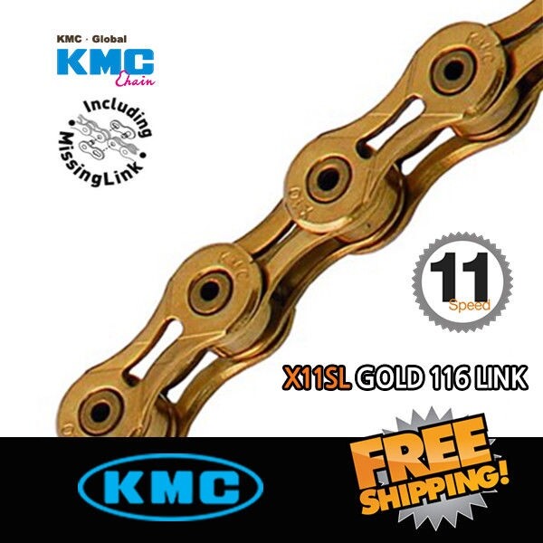 KMC X11SL GOLD 116 link Chain with Missing Link