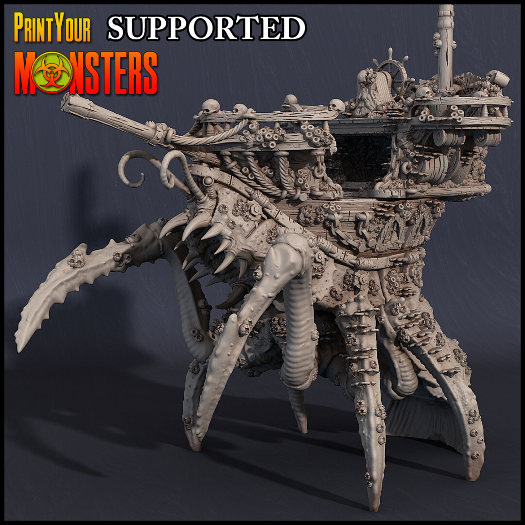 Undead Shrimp Boat Dnd Warhammer Aos Terrain Scenery Warhammer 