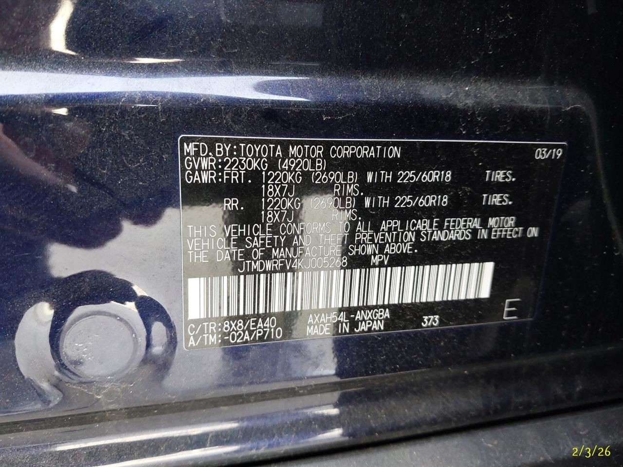 RAV 4 2019 Audio Equipment Radio 3609168