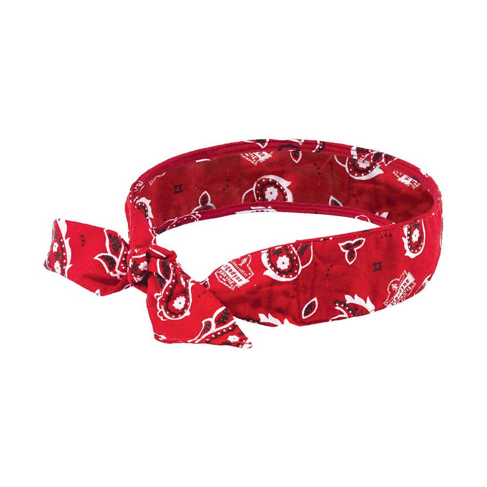 CHILL-ITS BY ERGODYNE 1UM64 PK 6 Cooling Bandana,Universal,Red 1UM64