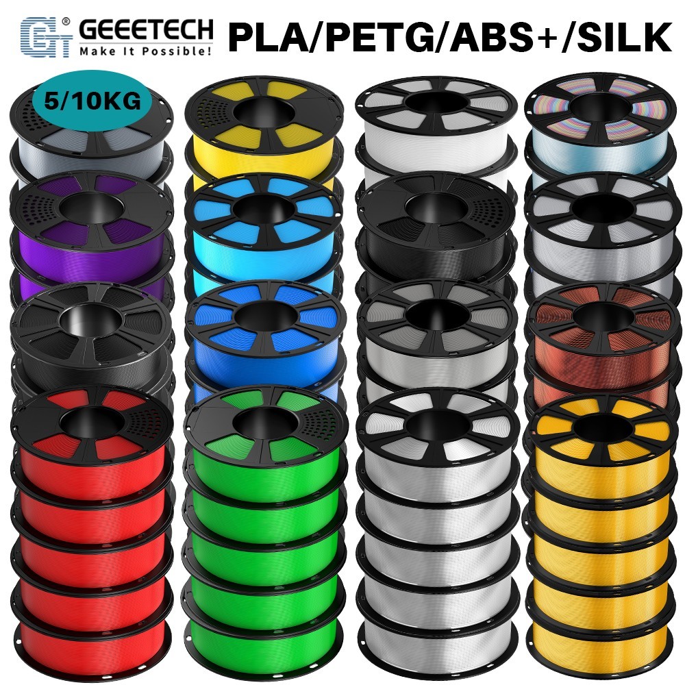 5/10KG Geeetech 3D Printer Filament PLA/PETG/HS-PLA/SILK/ABS+ Consumables 1.75mm