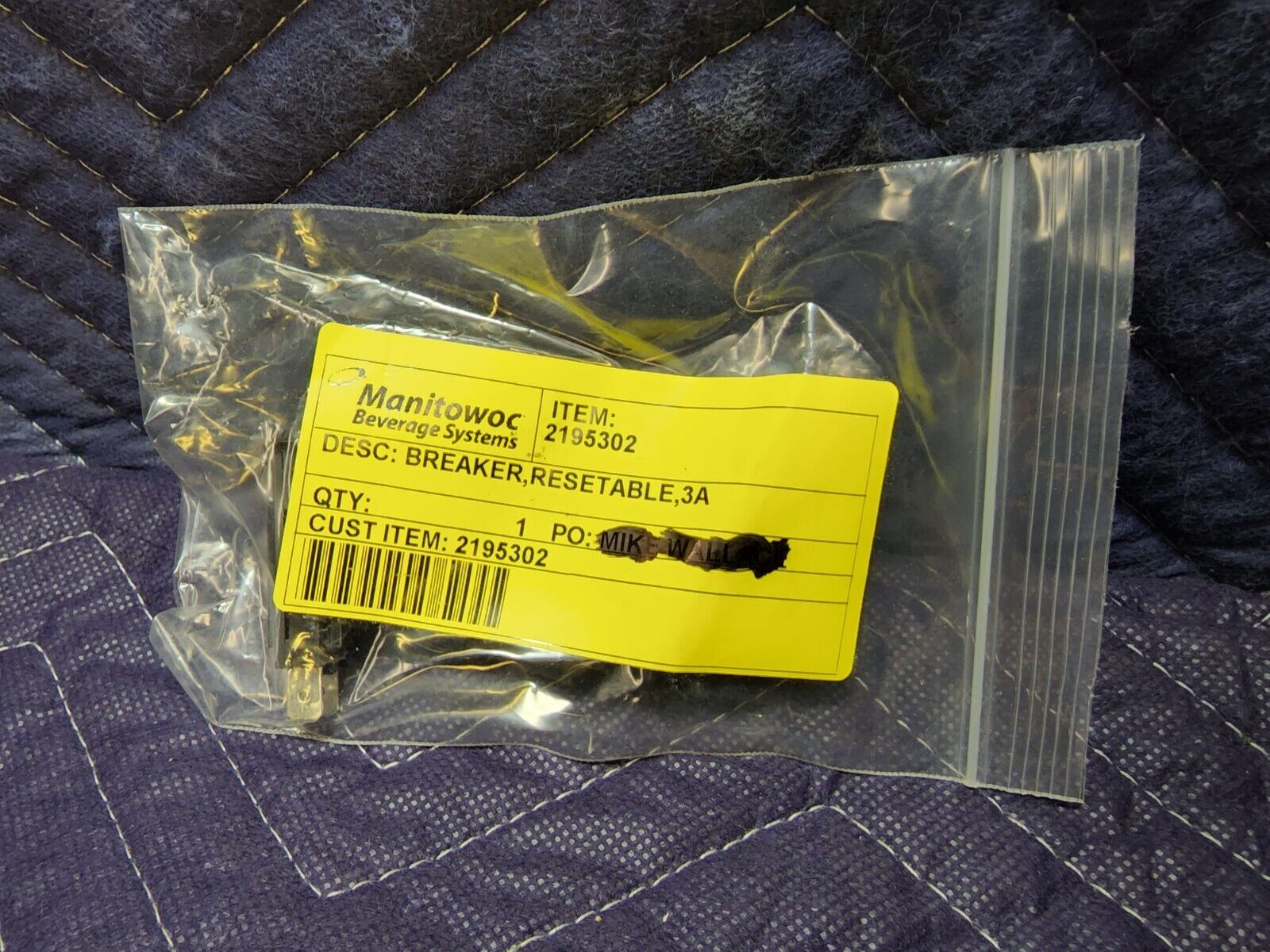 Manitowoc Beverage Systems 2195302 DEL2195302 Delfield Breaker Resetable 3-Amp