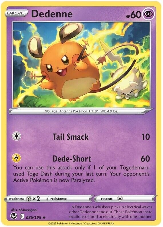 Pokemon - Dedenne - 085/195  - Silver Tempest - NM/M