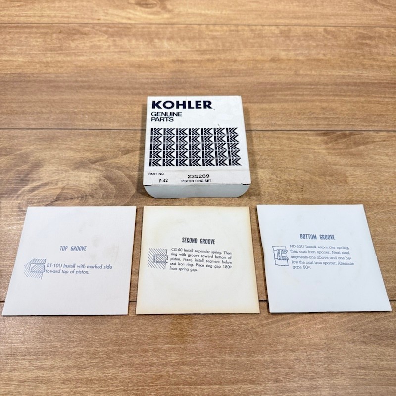 New KOHLER OEM NOS PISTON RING SET / .020" OVER / 235289